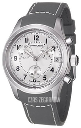 Hamilton Khaki Chronograph Srebrny/Guma Ø40 mm H68582853