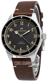 Hamilton Khaki Aviation Czarny/Skóra Ø38 mm H76205530