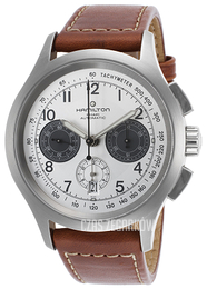 Hamilton Khaki Aviation Srebrny/Skóra Ø44 mm H76516553