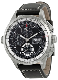 Hamilton Khaki Aviation Czarny/Skóra Ø42 mm H76556731