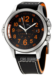 Hamilton Nav Below Zero Czarny/Skóra Ø43 mm H77695733