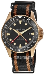 Hamilton Khaki Navy Scuba Gmt Czarny/Tkanina Ø43 mm H82565930