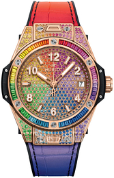 Hublot Big Bang 39mm Różowe złoto/Guma Ø39 mm 465.OX.9900.LR.0999