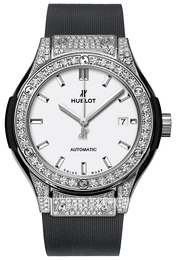 Hublot Classic Fusion Biały/Guma Ø33 mm 582.NX.2610.RX.1704