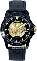 Ingersoll Saloon Czarny/Skóra Ø42 mm IN8800BK