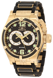 Invicta Corduba Czarny/Stal w odcieniu złota Ø52 mm 0387