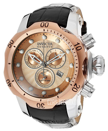 Invicta Venom Różowe złoto/Skóra Ø46 mm 10813