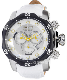 Invicta Venom Srebrny/Skóra Ø53.7 mm 11856
