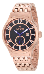 Invicta Vintage Czarny/Stal w kolorze różowego złota Ø45 mm 12233