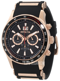 Invicta Aviator Czarny/Stal w kolorze różowego złota Ø48 mm 1238