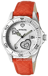 Invicta Pro Diver Srebrny/Skóra Ø38 mm 12402
