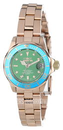 Invicta Pro Diver Zielony/Stal w kolorze różowego złota Ø24.5 mm 14101