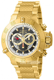 Invicta Subaqua Czarny/Stal w odcieniu złota Ø50 mm 14454