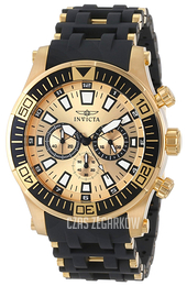 Invicta Sea Spider Żółte złoto/Pozlacana Ø50 mm 14557