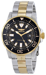 Invicta Pro Diver Czarny/Stal w odcieniu złota Ø43 mm 15030