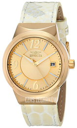 Invicta Angel Żółte złoto/Skóra Ø36 mm 15409