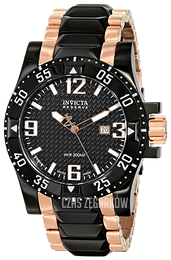 Invicta Excursion Czarny/Stal w kolorze różowego złota Ø49.5 mm 15482