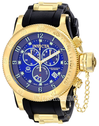 Invicta Russian Diver Niebieski/Stal w odcieniu złota Ø52 mm 15563