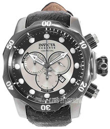 Invicta Venom Srebrny/Skóra Ø53.7 mm 15985