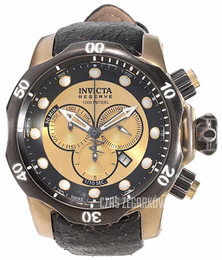 Invicta Venom Żółte złoto/Skóra Ø53.7 mm 15986