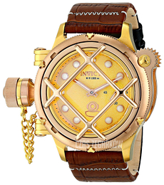 Invicta Russian Diver Żółte złoto/Skóra Ø52 mm 16185