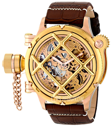 Invicta Russian Diver Żółte złoto/Skóra Ø50 mm 16371