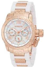 Invicta Corduba Biały/Stal w kolorze różowego złota Ø39 mm 1702