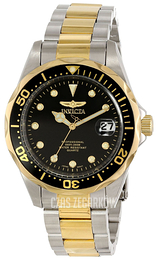 Invicta Pro Diver Czarny/Stal w odcieniu złota Ø38 mm 17049