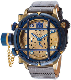 Invicta Russian Diver Żółte złoto/Skóra Ø52 mm 17344