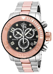 Invicta Sea Czarny/Stal w kolorze różowego złota Ø50 mm 17992