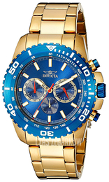Invicta Pro Diver Niebieski/Stal w odcieniu złota Ø46 mm 19845