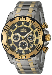 Invicta Pro Diver Czarny/Stal w odcieniu złota Ø50 mm 22322