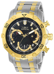 Invicta Pro Diver Czarny/Stal w odcieniu złota Ø50 mm 22768