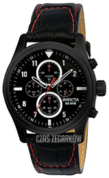 Invicta Aviator Czarny/Skóra Ø44 mm 22978