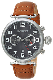 Invicta Aviator Szary/Skóra Ø46 mm 22980