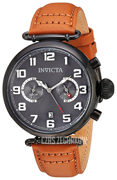 Invicta Aviator Szary/Skóra Ø46 mm 22983