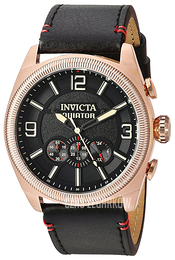 Invicta Aviator Czarny/Skóra Ø47 mm 22986