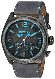 Invicta Aviator Czarny/Skóra Ø47 mm 22987