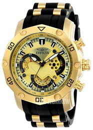 Invicta Pro Diver Żółte złoto/Stal w odcieniu złota Ø50 mm 23427