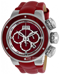 Invicta Reserve Czerwony/Skóra Ø52 mm 24435