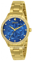 Invicta Wildflower Niebieski/Stal w odcieniu złota Ø35 mm 24537