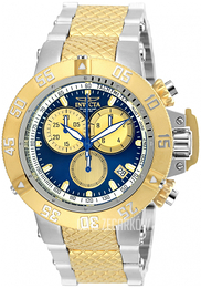 Invicta Subaqua Niebieski/Stal w odcieniu złota Ø50 mm 24721