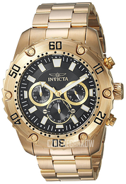 Invicta Pro Diver Czarny/Stal w odcieniu złota Ø48 mm 24834