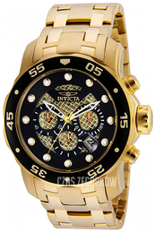 Invicta Pro Diver Czarny/Stal w odcieniu złota Ø48 mm 25332