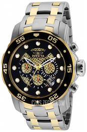 Invicta Pro Diver Czarny/Stal w odcieniu złota Ø48 mm 25333