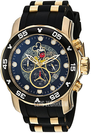 Invicta Disney Czarny/Stal w odcieniu złota Ø48 mm 25500