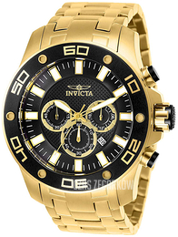 Invicta Pro Diver Czarny/Stal w odcieniu złota Ø50 mm 26076