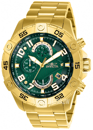Invicta Zielony/Stal w odcieniu złota Ø48 mm 26096
