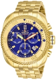Invicta Jason Taylor Niebieski/Stal w odcieniu złota Ø50 mm 26421