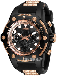 Invicta Marvel Czarny/Stal w kolorze różowego złota Ø51 mm 26922